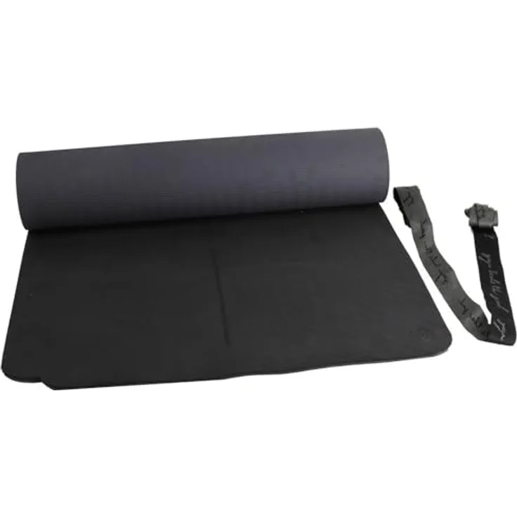energetics 420630 Gymnastikmatte, zweifarbige Yogamatte aus phthalatfreiem PVC, Black/Black/Anthracite, Einheitsgröße