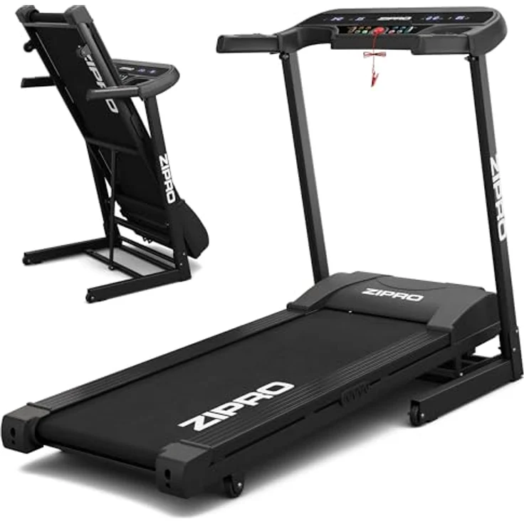 ZIPRO Pulse Laufband für Zuhause Klappbar Elektrisches Laufband mit Steigung, Geschwindigkeit 1-12 km/h, Max Benutzergewicht 130 kg, 15 Steigungsstufen, Dämpfungssystem, Kompakt, Platzsparend – Bild 1