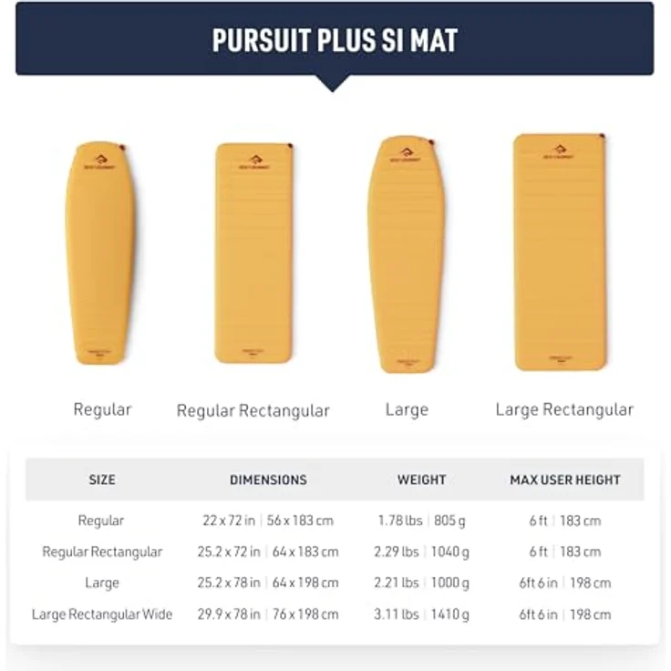 Sea To Summit Pursuit Plus Self Inflating Mat, komfortable Isomatte mit Thermoisolierung, Zinnia Orange, 1,04 kg – Bild 5