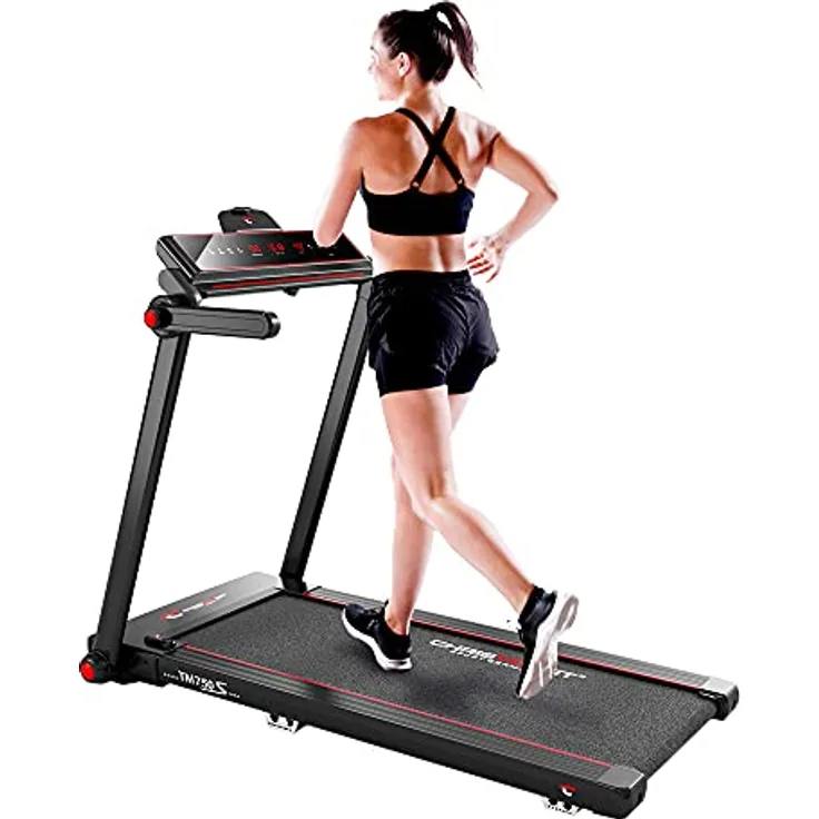 Christopeit Sport Elektrisches Laufband TM 750S – klappbarer Heimtrainer – bis 16km/h - 16 Programme - LED-Touchscreen