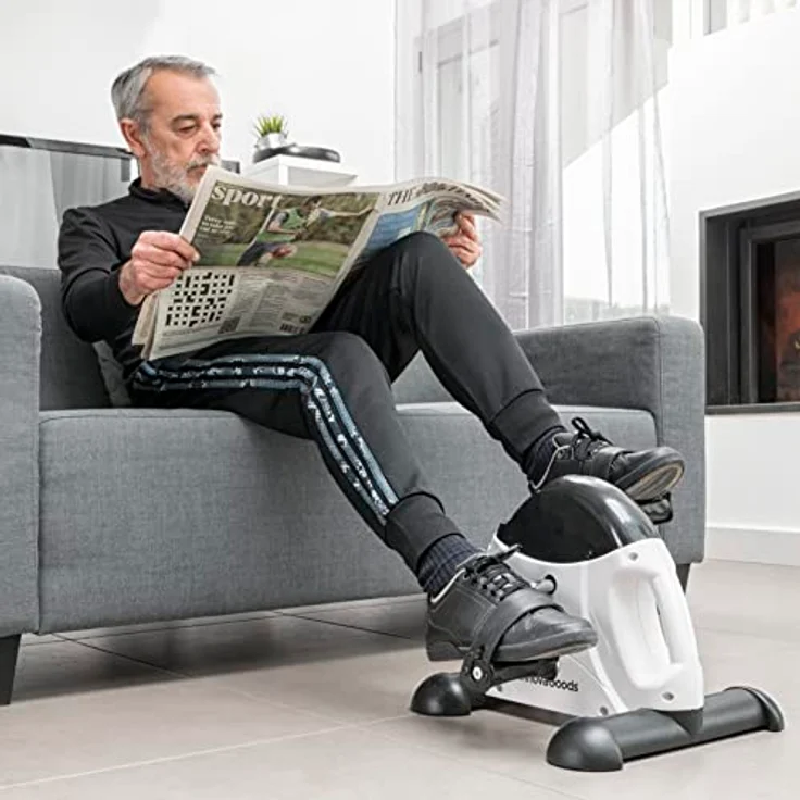 InnovaGoods® Stationäre Pedale, Heimtrainer mit Konsole und einstellbarem Widerstand, in Blau – Bild 3