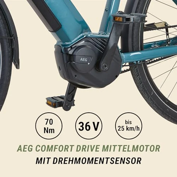 Prophete GENIESSER 5.0 E-Bike 28 Zoll, Mittelmotor ComfortDrive II 250W, 540Wh Akku, bis 170 km Reichweite, Nexus 7-Gang, Hydraulische Scheibenbremsen, 100 Lux LED Licht, Rahmengröße 52 cm – Bild 5