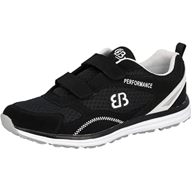 Brütting Sneaker Low Performance V Unisex, Schnürschuhe aus synthetischem Material, schwarz, Größe 42 EU
