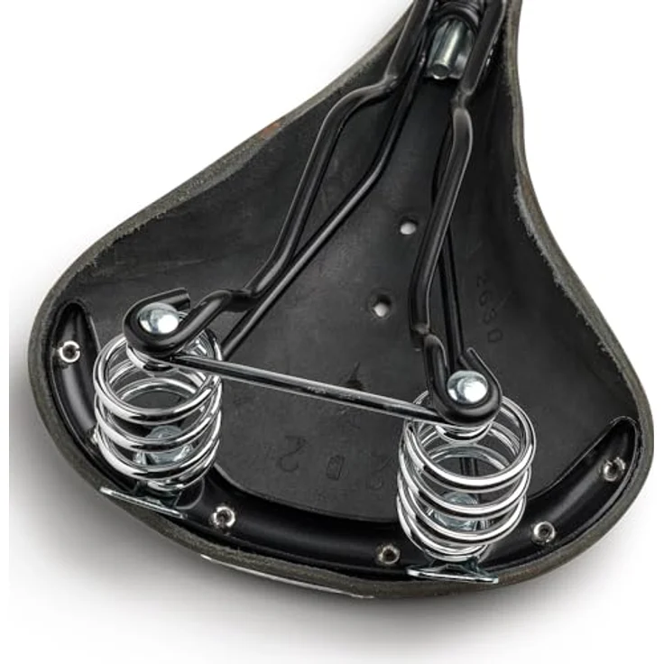 Brooks England B66, Fahrradsattel mit verchromten Spiralfedern und Vollleder-Decke, schwarz – Bild 4