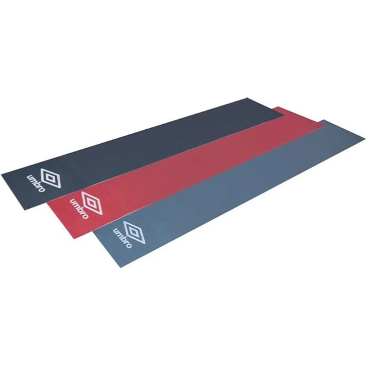 Umbro Stretchband-Set, 3 Widerstandsbänder in Schwarz, Rot und Blau für individuelles Fitness-Training – Bild 4