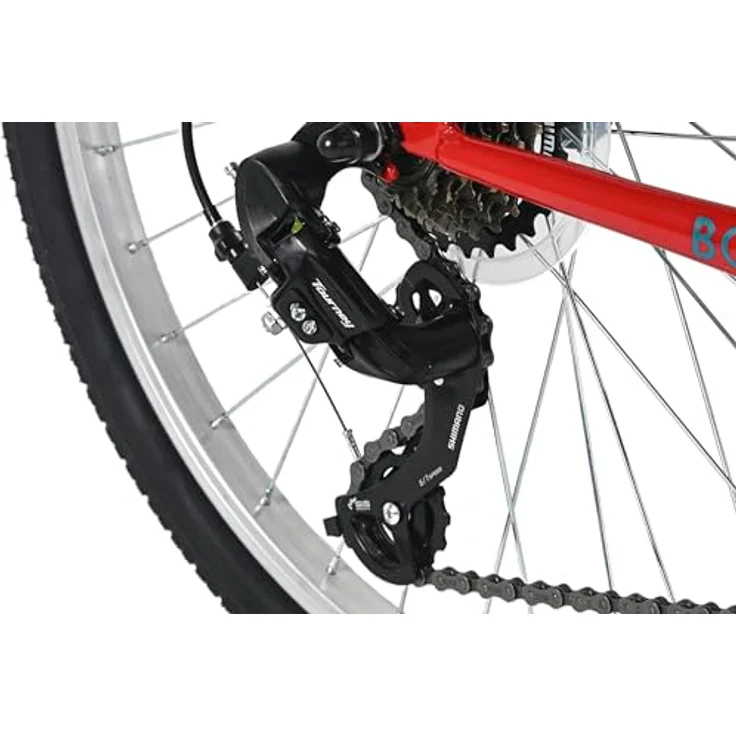Dacapo BOBBY, Kindervelo 24" mit 7-Gang Shimano Schaltung, V-Brakes und Gepäckträger, empfohlen für 130-150 cm Körpergröße – Bild 8