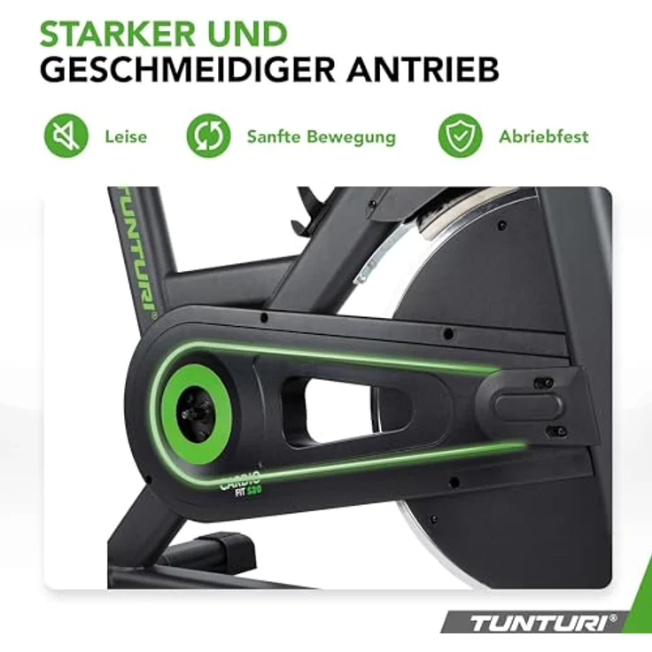 Tunturi Cardio Fit S20 Sprinter Bike - Indoor-Fahrradtrainer mit Bluetooth und manuellem Widerstand, schwarz - Preisvergleich – Bild 3