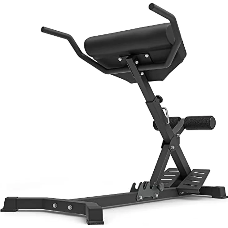 Marbo Sport Rückenstrecker/Hyperextension MS-L108 2.0 Verstellbarer Rückenlehnenwinkel, Sicherheitspodeste, Verstärkte Polster, stabile langlebige Konstruktion, MADE IN EU, Schwarz – Bild 2