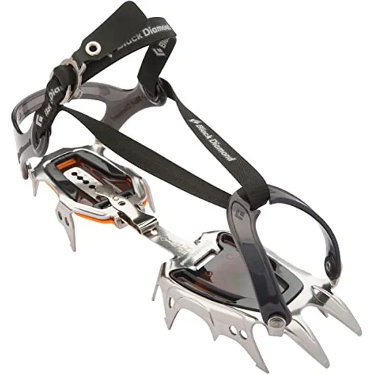 Black Diamond Steigeisen Serac, 12-Zacken Edelstahl-Steigeisen für moderate Alpinrouten, Strap-Version