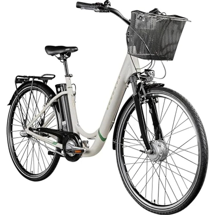Zündapp Z510 E Bike 28 Zoll Damenfahrrad ab 155 cm mit 3 Gang Nabenschaltung und Rücktrittbremse, weiß – Bild 2