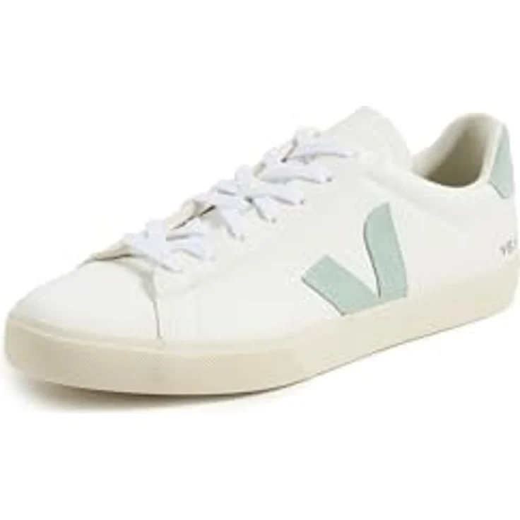 Veja Campo Herren Schnürung, Chromefree Leder Turnschuhe für All-Day Sport, Weiß Grün, Größe 42 EU, 8 UK, 9 US – Bild 1