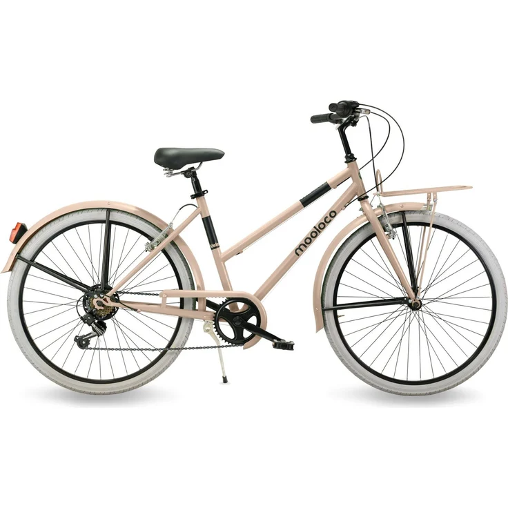 VENICE Citybike Mooloco Lady 26 Zoll, beige - SHIMANO 6-Gang Kettenschaltung, Aluminium-Felgen, bequemer Sattel
