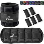 Sportneer Neopren, Gewichtsmanschetten, Verstellbares Fußgelenkgewichte Set, Fuß-/Handgelenkgewicht Manschetten, 1 Pfund bis 7 Pfund (454 g bis 3,18 kg), 2er Packung, Modern, Schwarz - Preisvergleich
