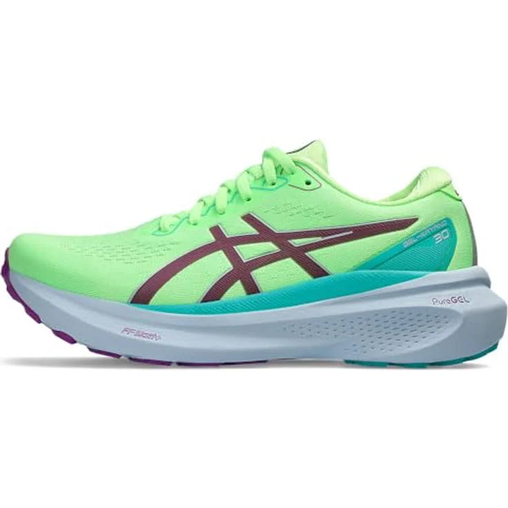 ASICS Gel-Kayano 30 Lite-Show, Atmungsaktive Laufschuhe mit Gummisohle und High-Cut-Design, grün – Bild 1