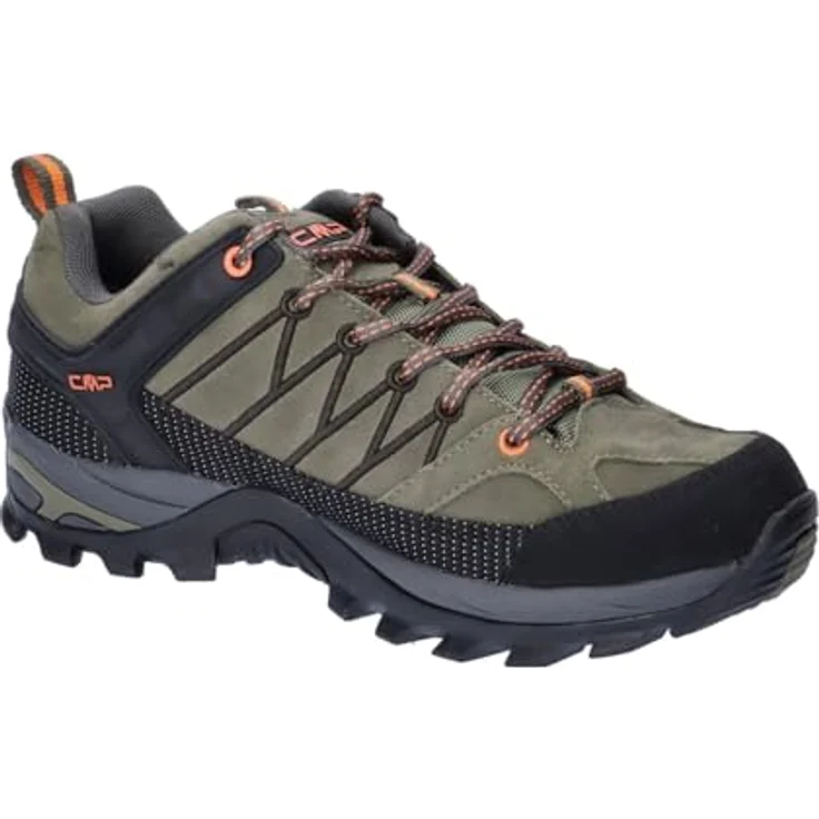 CMP RIGEL LOW TREKKING SHOES WP, wasserdichte Wanderschuhe aus Leder mit profilierten Gummisohlen für guten Grip – Bild 9