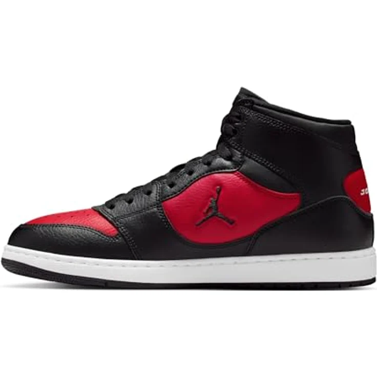 Nike Jordan Access Court Mid Stiefel, schwarzes Obermaterial aus Leder und Kunstleder, Größe 47.5 – Bild 3