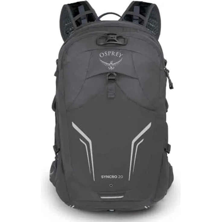 Osprey Syncro 20 Coal Grey O/S, Wanderrucksack mit gespannter Mesh-Rückenplatte und kurvenförmigen Schultergurten