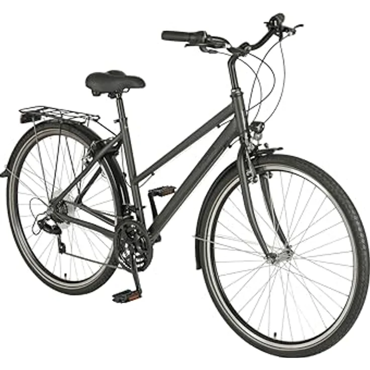 Prophete ENTDECKER 100 28 Zoll Trekkingbike, 18 Gang Kettenschaltung, V-Bremsen, LED Beleuchtung, Aluminiumrahmen 48 cm, Industrial Olive matt – Bild 2