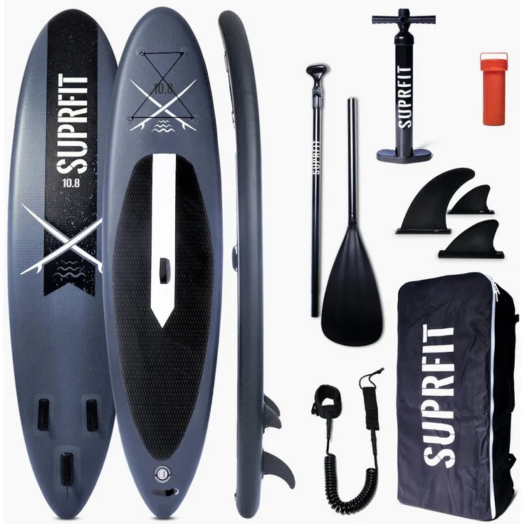 SF SUPRFIT SUP-Board, aufblasbares Stand Up Paddling Board, 330 x 78 x 15 cm, max. 150 kg, All-In-One Set
