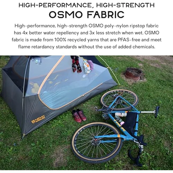 Nemo Equipment Dragonfly Osmo Bikepack 2P Zelt, 2.000 mm Wassersäule, PFC-frei, Marsh-boreal – Bild 3