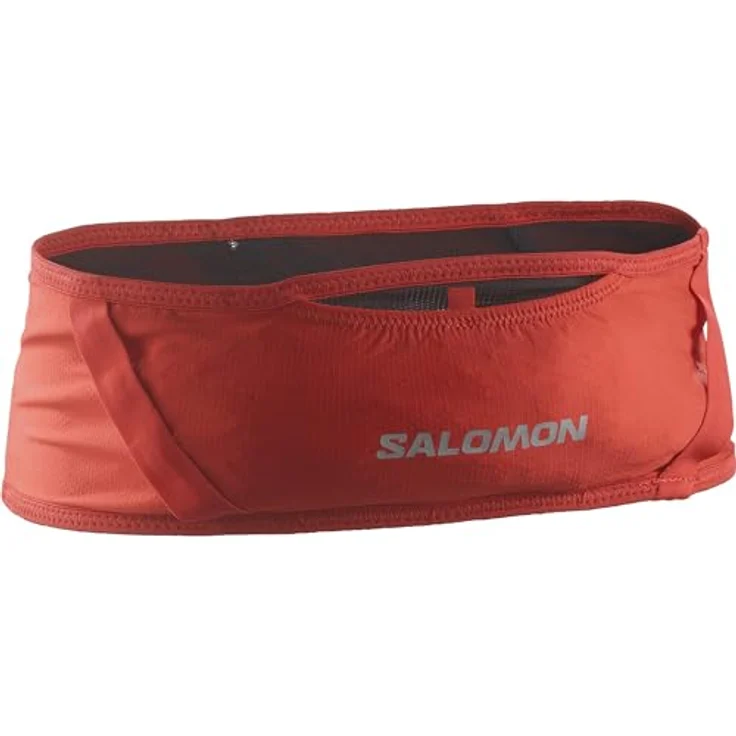 Salomon Pulse Unisex Laufgürtel, minimalistischer Trail Running und Hiking Gürtel mit 500ml Flaschenhaltern, High Risk Red, Größe S – Bild 1