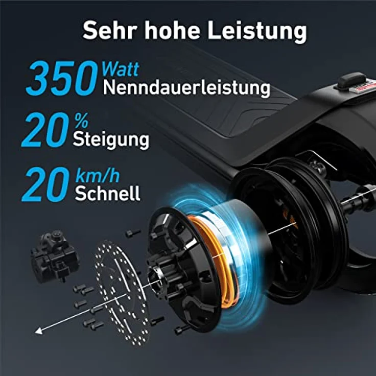 NIU KQi3 Pro E-Scooter, mit Straßenzulassung, Schwarz, 20 km/h – Bild 4