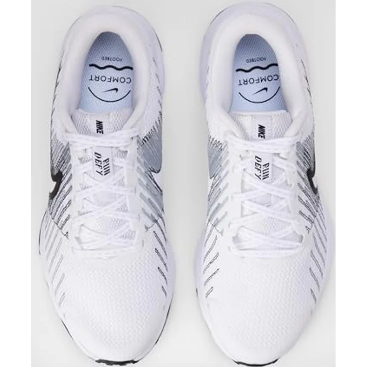 Nike Damen Sneaker RUN DEFY, Laufschuhe mit atmungsaktivem Obermaterial und flexibler Dämpfung, weiß, Größe EUR 40 – Bild 5