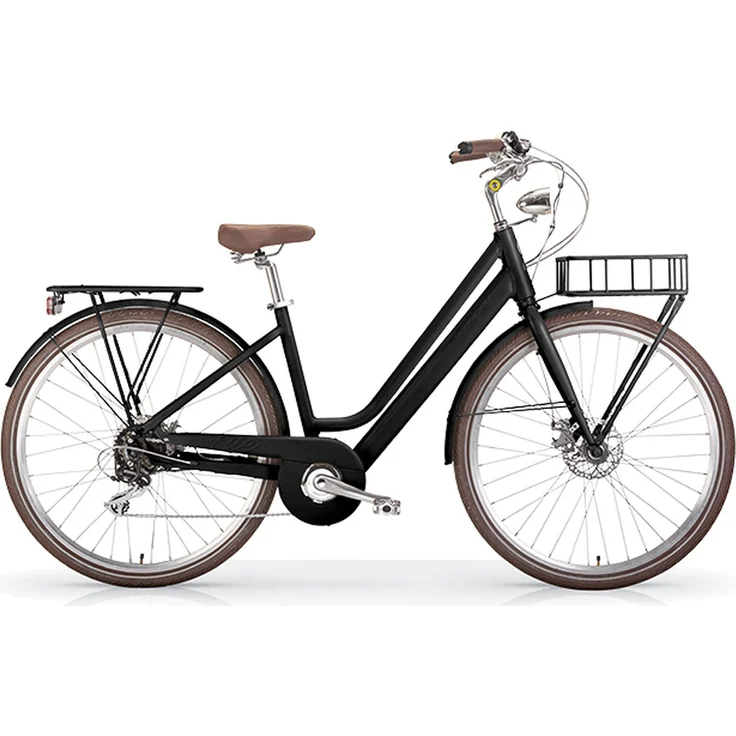 MBM Elektro-Citybike LA RUE 2.0, matt black mit Etrotek Heckmotor und 80 km Reichweite