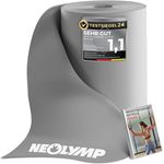 NEOLYMP Widerstandsbänder auf Rolle – Zuschneidbare Fitnessbänder aus TPE, grau, 15 cm breit, 5 Stärken (7-8 KG) & 3 Längen (2,5 m, 23 m, 46 m) für Krafttraining und Reha