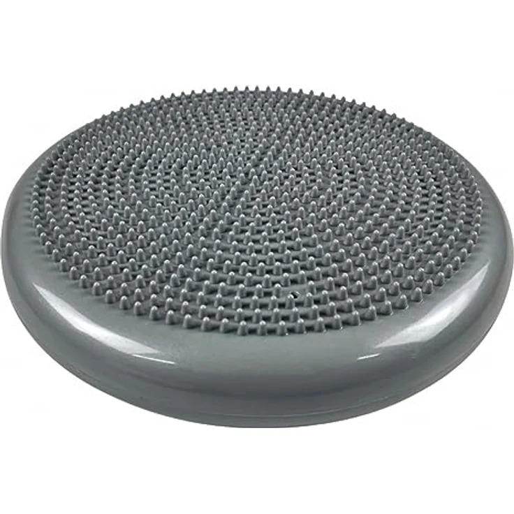 ATC Handels GmbH Balance- und Sitzkissen in verschiedenen Farben inkl. Pumpe - 33cm Durchmesser - aufblasbares Luftkissen, Balance Pad, Physiokissen für Koordination- und Fitnesstraining, anthrazit – Bild 2