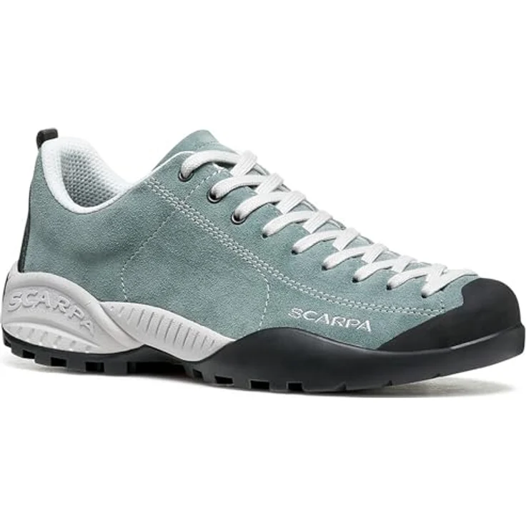 Scarpa Mojito, Wanderschuhe aus wasserabweisendem Wildleder mit Vibram®-Außensohle, Farbe 1131-cloud blue, Größe 38 – Bild 6