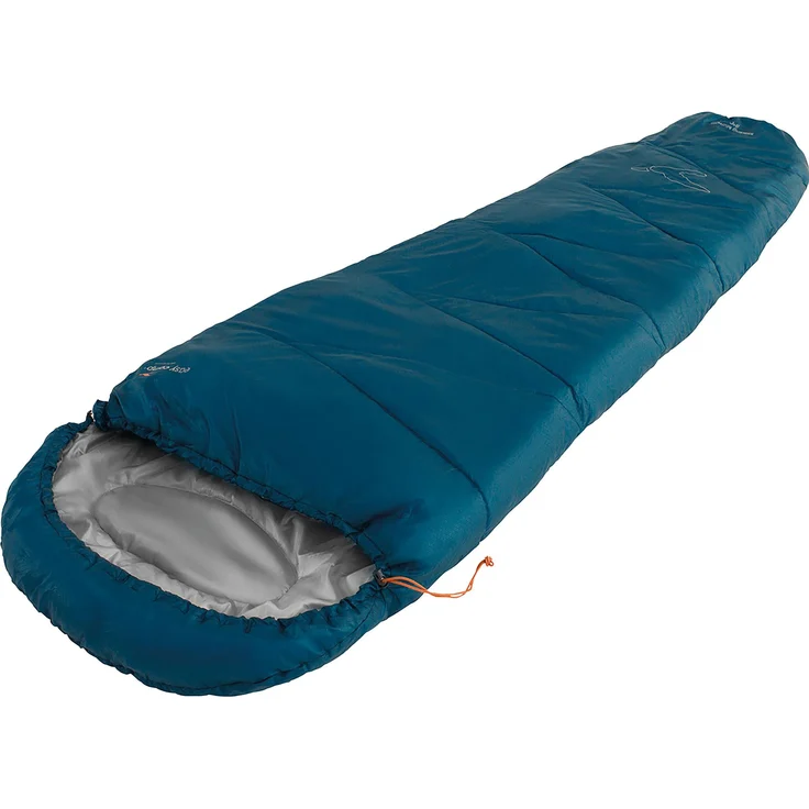 Easy Camp Starling Mummy, leichter Kunstfaserschlafsack mit Komforttemperatur bis 8°C, für Körpergrößen bis 190 cm, grau