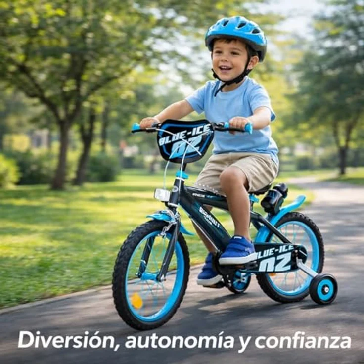 Toimsa Blue Ice Jungen - Fahrrad, 16 Zoll, Schwarz, Blau – Bild 5