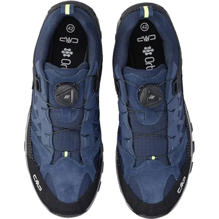 CMP Rigel Low Fitgo Trekking Shoes WP, Outdoor-Laufschuhe für Herren, blau/gelb fluo, Größe 46 – Bild 3