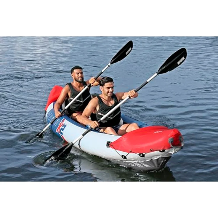Bestway Hydro Force Kajak-Set Rapid X2, 321 x 100 x 44 cm, für 2 Personen bis 220 kg, Inflata-Shield Material, 3 Luftkammern, inkl. Paddel, Pumpe, Tragetasche, TÜV SÜD GS-zertifiziert – Bild 2