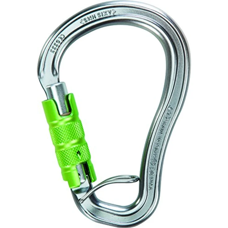 Climbing Technology HMS Karabiner Axis TGL titan (199) 0, klassischer Sicherheitskarabiner, 0,06 kg, titanfarben