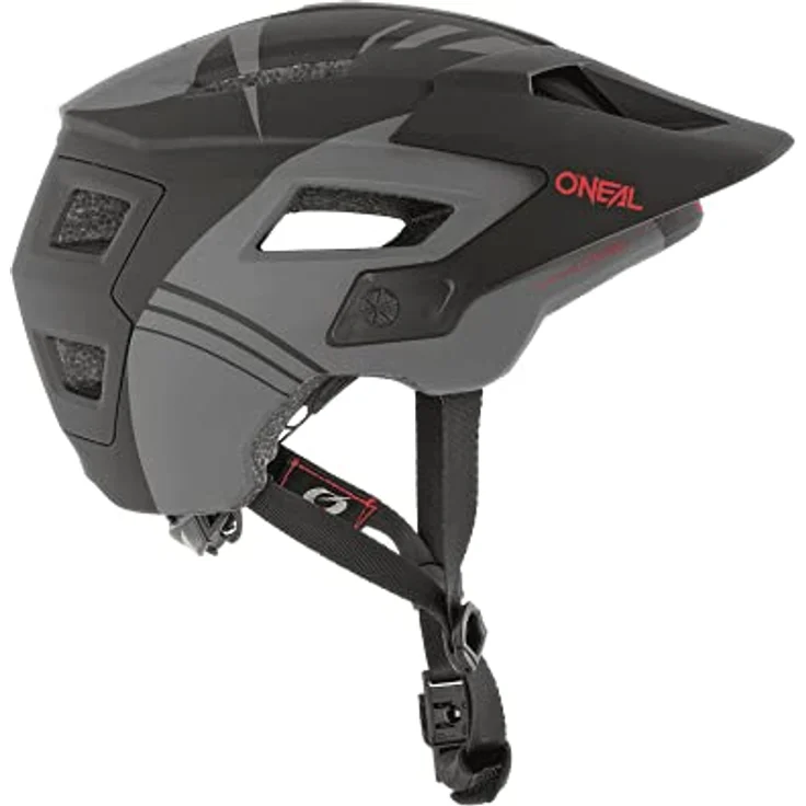 O'Neal Defender Nova, Leichter All Mountain / Enduro Fahrradhelm mit Fidlock Magnet-Verschluss, Schwarz/Grau, Größe 54-58 cm – Bild 4