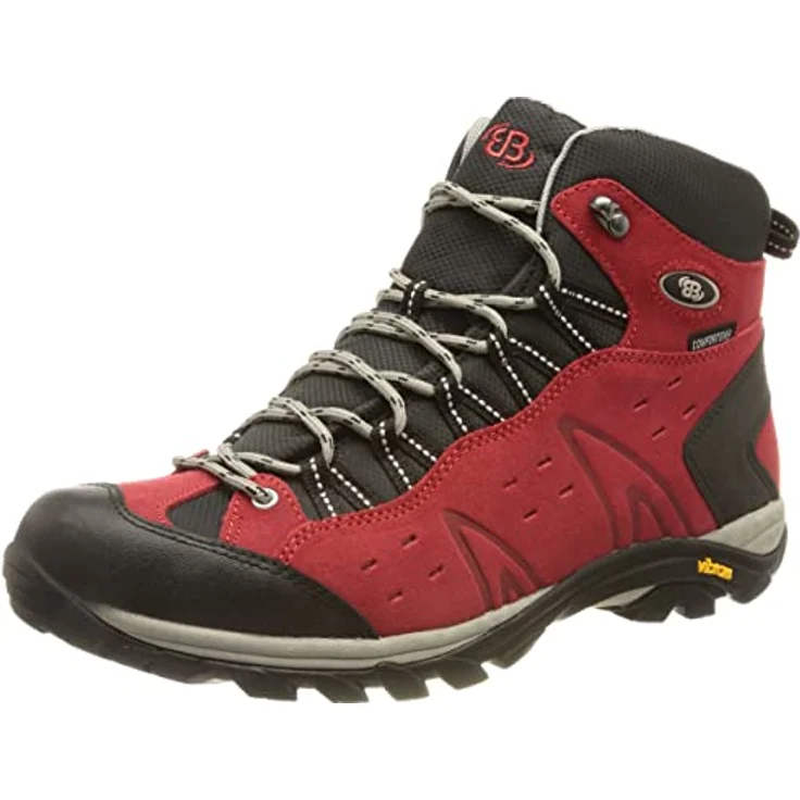 Brütting Damen Wanderschuhe, Outdoorschuhe (Größe 43), Robuste Sneaker aus synthetischem Leder, Rot – Bild 1