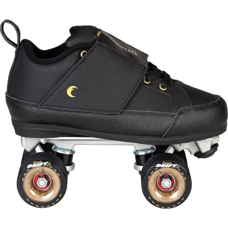 Chaya Jam Rollerskates, Rollschuhe mit Galaxy-Platte Evo, ABEC 9 Lagern, schwarz, Größe 41, individuell gestaltbar mit austauschbaren Flaps