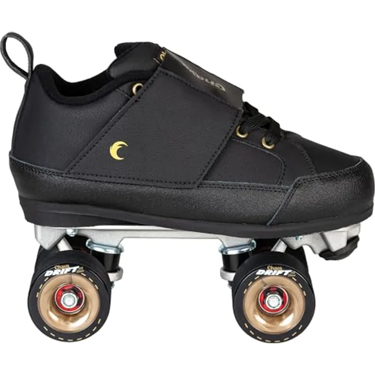 Chaya Jam Rollerskates, Rollschuhe mit Galaxy-Platte Evo, ABEC 9 Lagern, schwarz, Größe 41, individuell gestaltbar mit austauschbaren Flaps – Bild 1