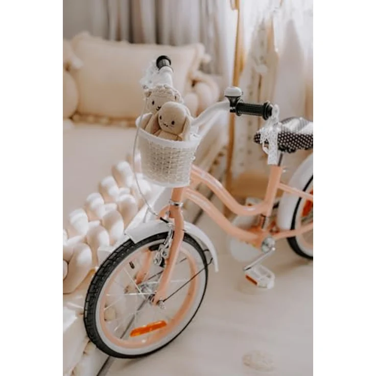 Sun Baby Heart Bike, 12 Zoll Mädchenfahrrad mit Schubstange, Rosa – Bild 9