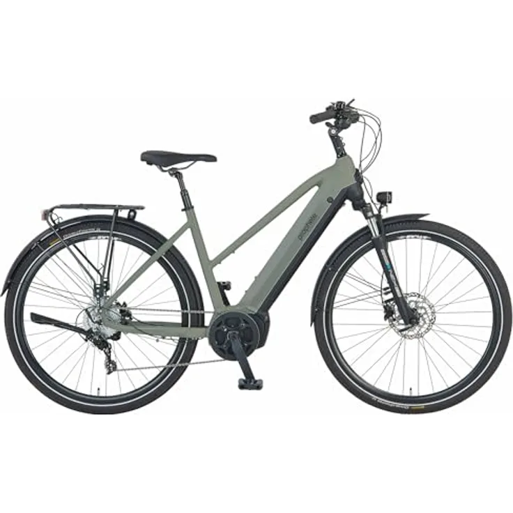 Prophete ENTDECKER 4.0 E-Bike, 28" Mittelmotor 250 W/100 Nm, 9-Gang Kettenschaltung, TFT-Display, 48 V Akku, Schwarz/Anthrazit