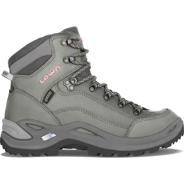 LOWA Renegade GTX Mid Damen, Wanderschuhe aus Nubukleder, grau, wasserdicht und atmungsaktiv – Bild 1