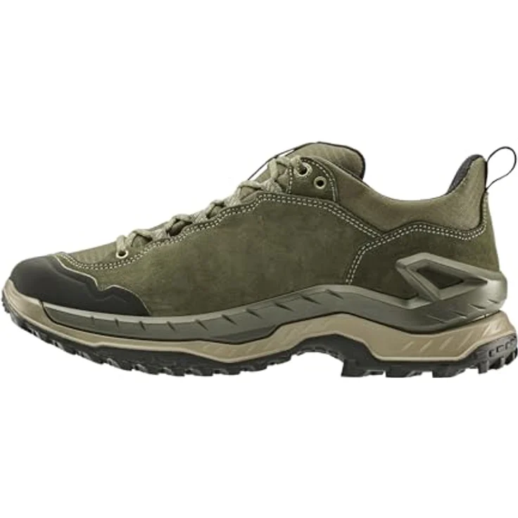 Lowa Innovo Low GTX, wasserdichter Wanderschuh aus Veloursleder/Textil, All-Terrain, oliv/bernsteingrün – Bild 1