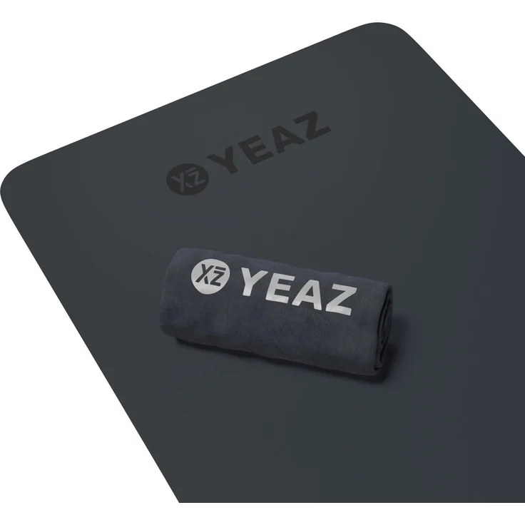 Yeaz Caress Yogamatte, 5 mm dick, rutschfeste Oberfläche, umweltfreundlicher Kautschuk, inkl. Mikrofaser-Handtuch