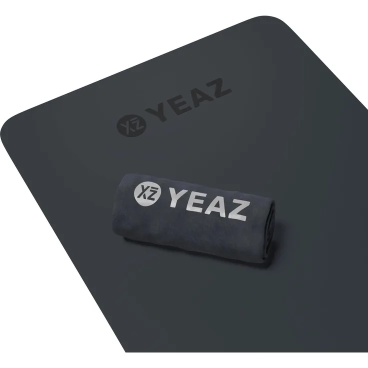 Yeaz Caress Yogamatte, 5 mm dick, rutschfeste Oberfläche, umweltfreundlicher Kautschuk, inkl. Mikrofaser-Handtuch