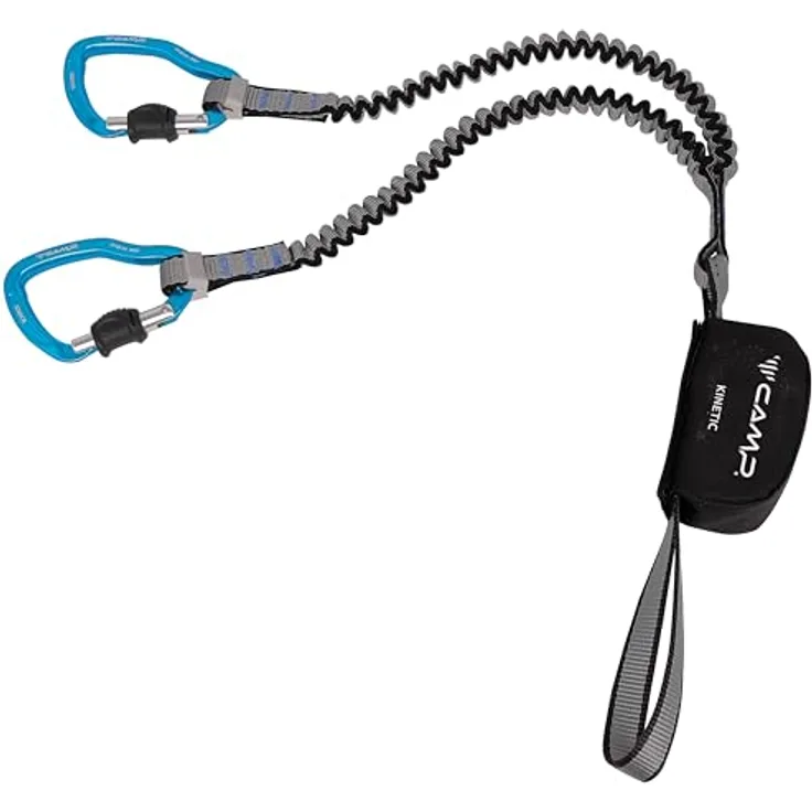 C.A.M.P. Klettersteigset Kinetic Rewind Comp, leichter Bandfalldämpfer mit elastischen 19 mm Bandarmen und Icarus-Karabiner