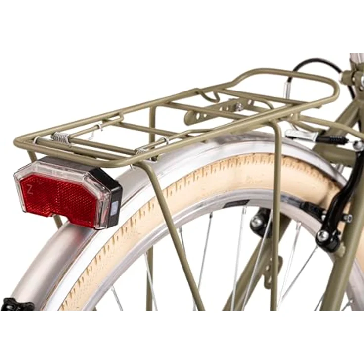 DaCapo DaCapo Damenrad 28'' Casino 6 Gänge RH 48 cm mit Korb, Olivgrün/Cremefarben, SHIMANO 6-Gang-Schaltung, Retro-Look – Bild 8