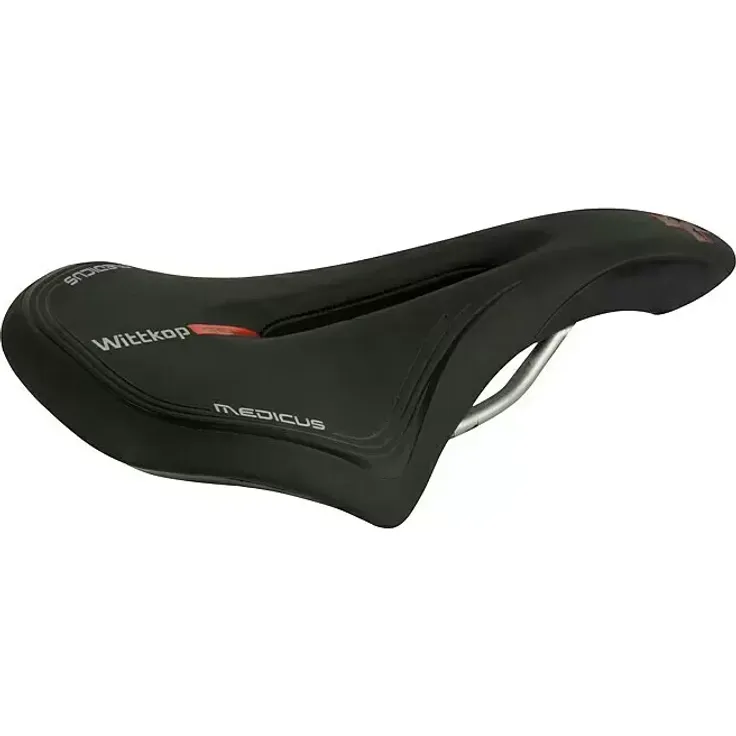 Wittkop Fahrradsattel Medicus Twin 7.0, anatomisch optimierter Sattel mit Gel, geeignet für Mountainbike-Räder