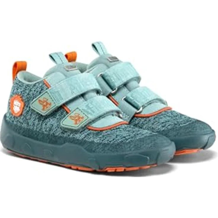 Affenzahn Kid's Knit Happy, Unisex Wanderschuhe, wasserdicht mit Klettverschluss, Blau – Bild 2